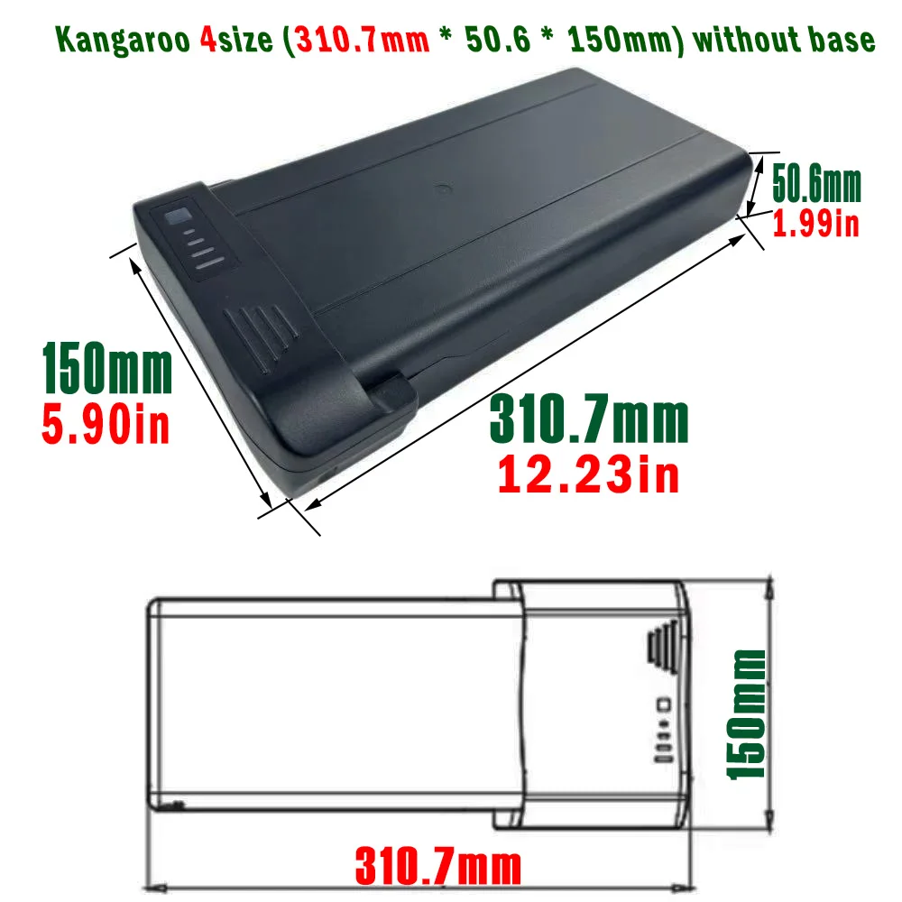 rear rack ebike battery 36V 7.8Ah 10.4Ah 14Ah 350w 500w Pedego electric bike akku for Torpado Ezego Luggage Carrier Moma Bikes