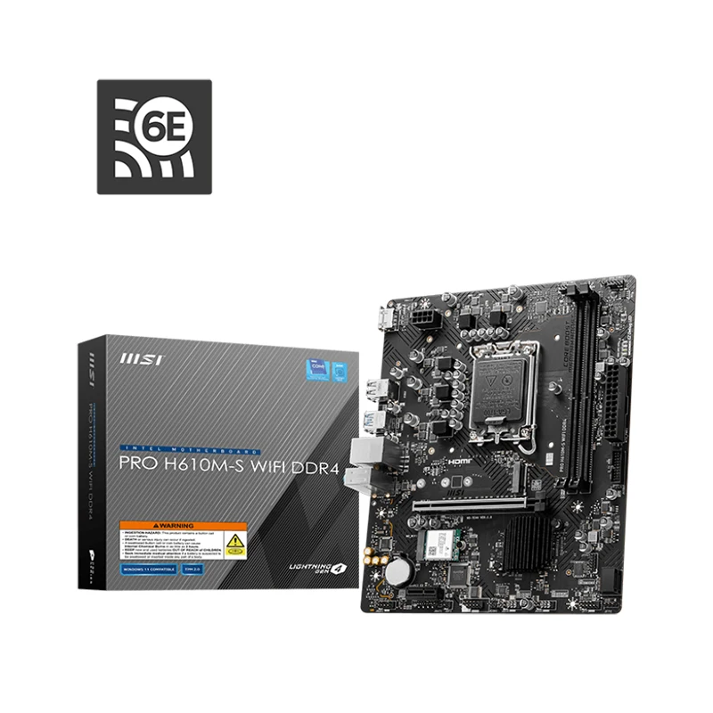 اللوحة الأم MSI PRO H610M-S WIFI DDR4 - LGA1700 لـ Intel 12/13/14th Gen، Dual-Channel DDR4، PCIe 4.0، WiFi 6 #5