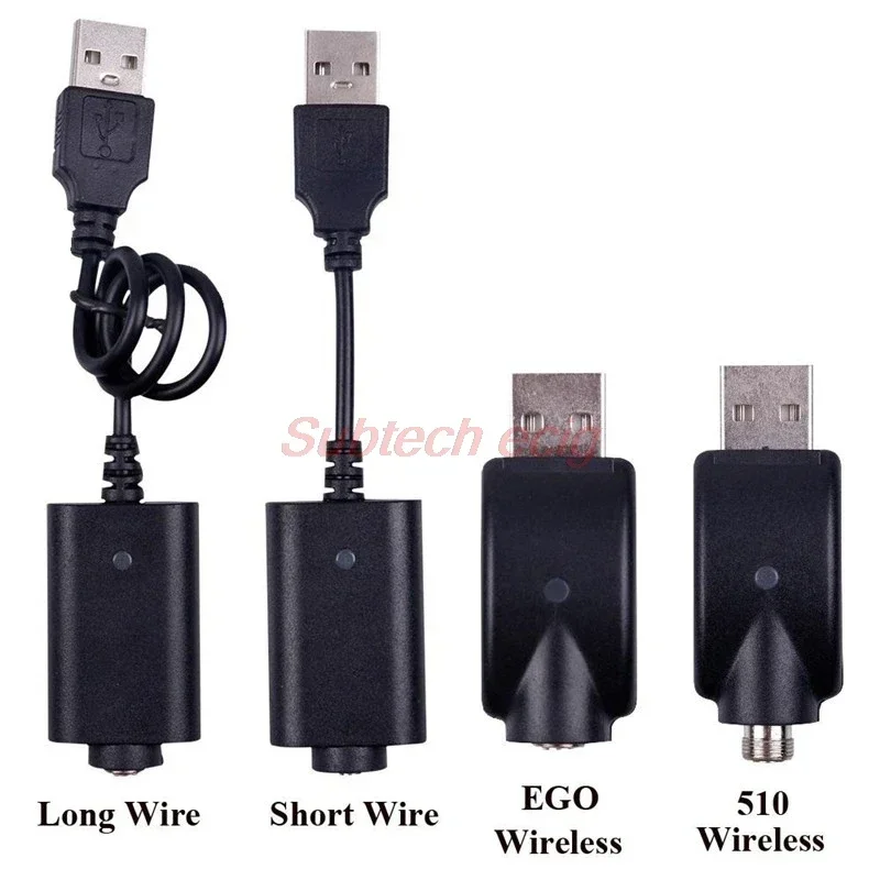 

5 шт., USB-зарядное устройство для электронных сигарет, беспроводные USB-зарядные устройства, кабели для eGo EVOD Vertex 510, нить, предварительный нагрев, аккумулятор, тонкая ручка для вейпа