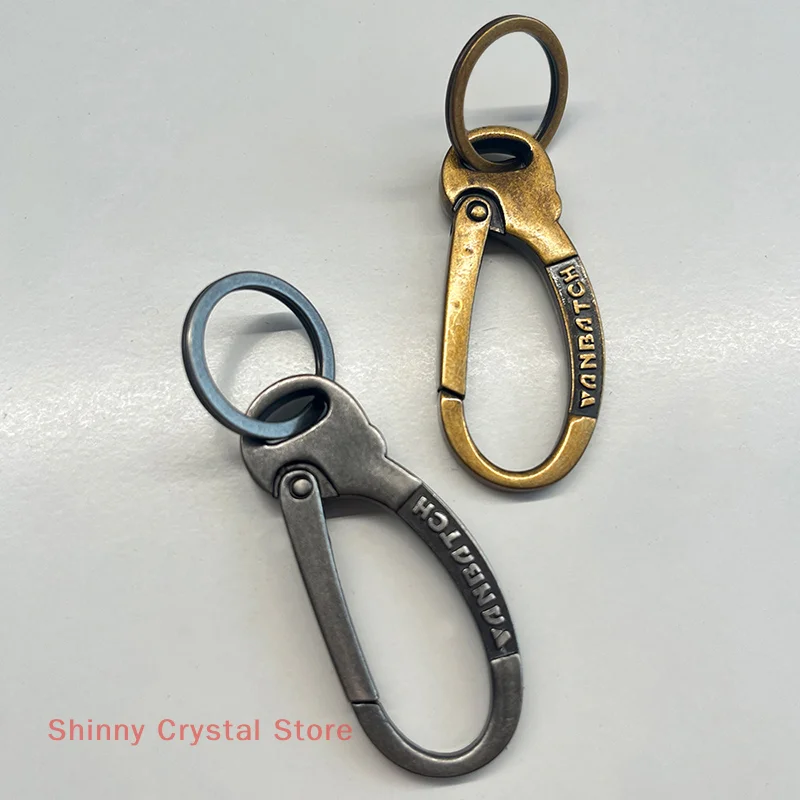 Retro Metal Carabiner Keychain Mountaineering Car Key Ring Backpack Waist Hanging Decor