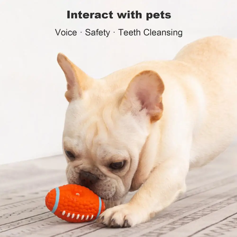 Squeaky Dog Toy Ball Soft Dog Toys Bite Resistant Teeth Grinding Chew Toy Decompressing Puppy Teething Balls Latex Dental Cleani