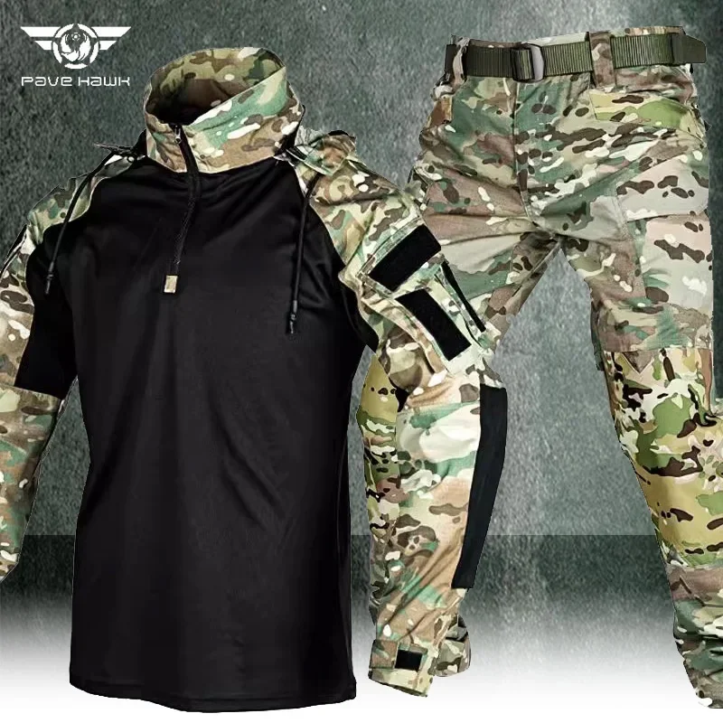 Instructor Tactical Set Men Breathable Wear-resistant Frog Suits Military Water-repellent Multi-purpose Pants Special Training