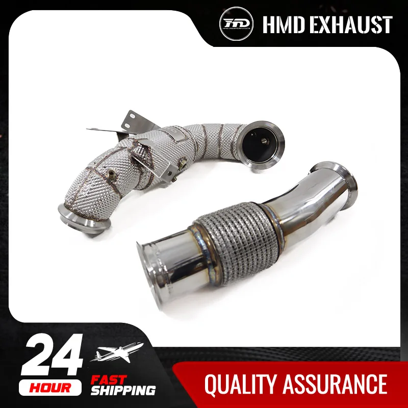 

HMD Exhaust System High Flow Performance Downpipe for Mercedes Benz AMG A45S W177 2.0T 2019+ With Heat Shield Racing Pipe