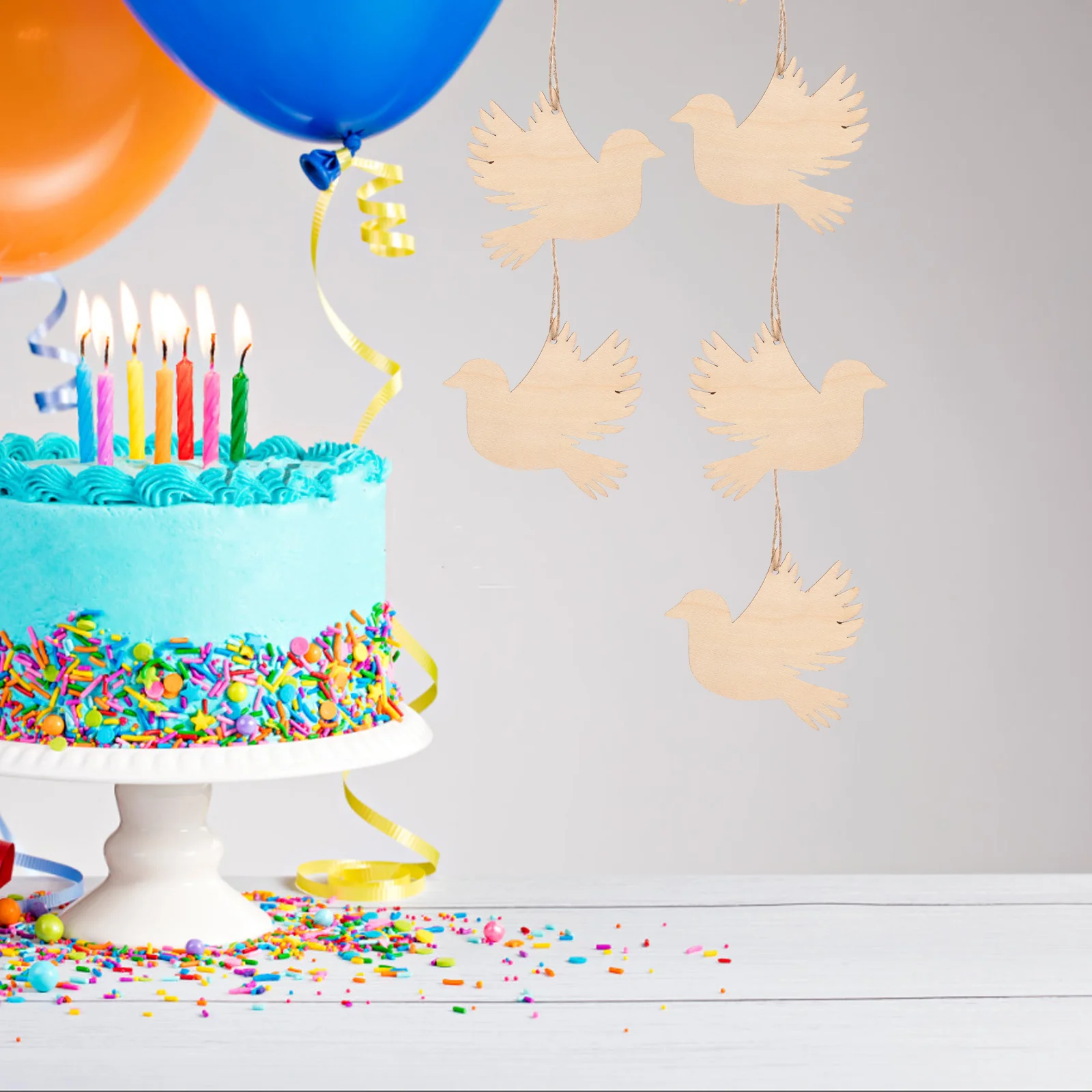 20 قطعة القواطع الخشبية الطيور شرائح غير مكتملة DIY بها بنفسك الحرف الزفاف العلامات ديكور المنزل زينة عيد الميلاد الحرف الخشبية الطيور