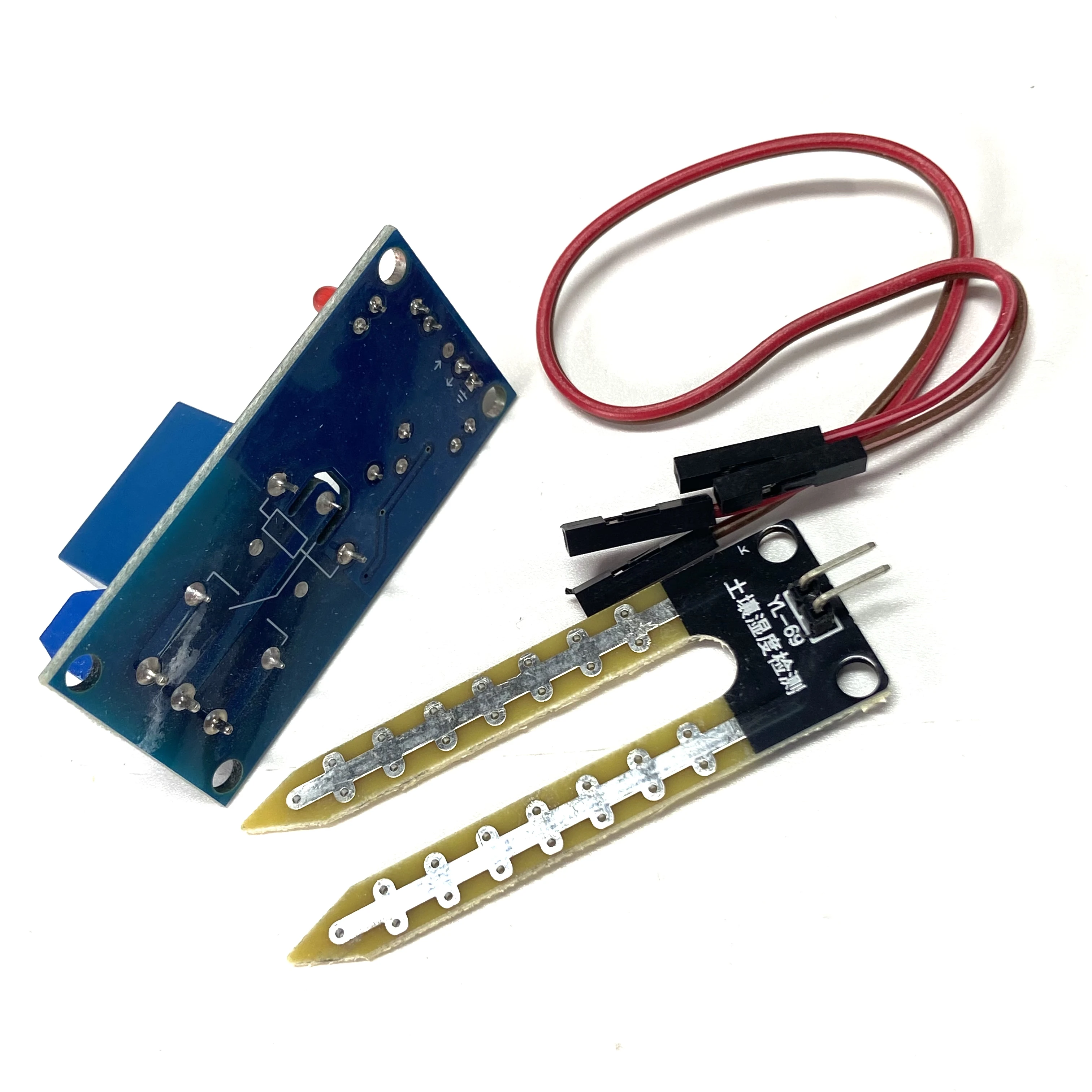 12V Soil Moisture Sensor Relay Control Module Below Moisture Level Activates Switch for Automatic Watering