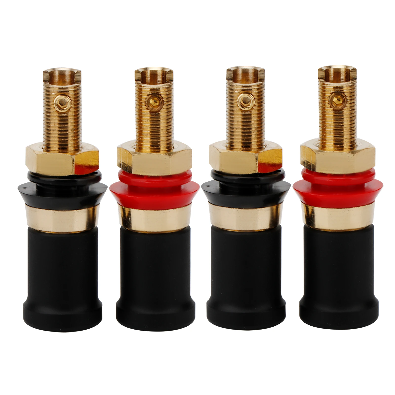 HIFI Speaker Binding Post no solder Nickel Plated Horn terminal Audio amplifier socket gold-plated hifi terminal block