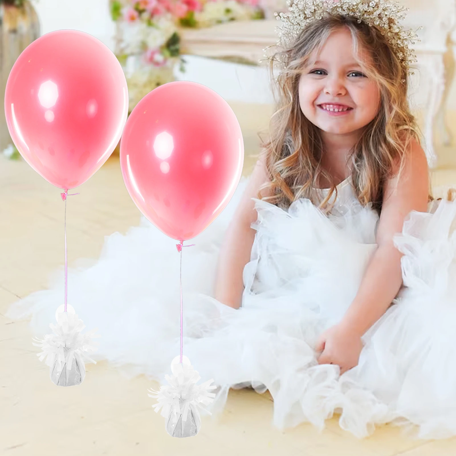 

6pcs Weight Pendants Reusable Helium Balloon Weights For Wedding Birthday Party Decor Balloon Blocks Gravity Holders Party