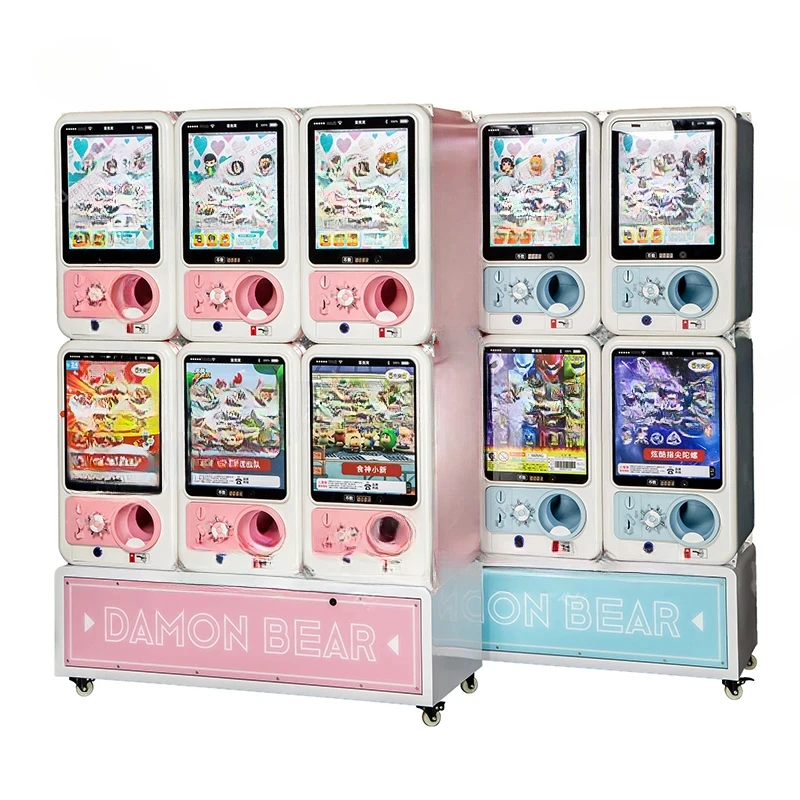 Japan Style Gacha Gumball Vending Machine, Coin Operated Gacha Machine, Multi-Colors Mini Capsule Toys Gashapon Machine