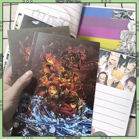 Demon Slayer Anime Notebook with full-color inner pages Softcover A5 Lined Paper Journal For Writing or Diary Office Noting