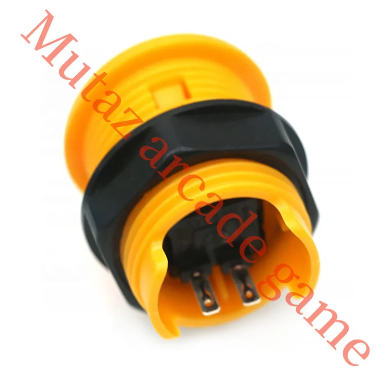 Pulsante Arcade rotondo da 24mm e 28mm con dadi a vite microinterruttore a 2pin per Cabinet per macchine per videogiochi con Console fai da te