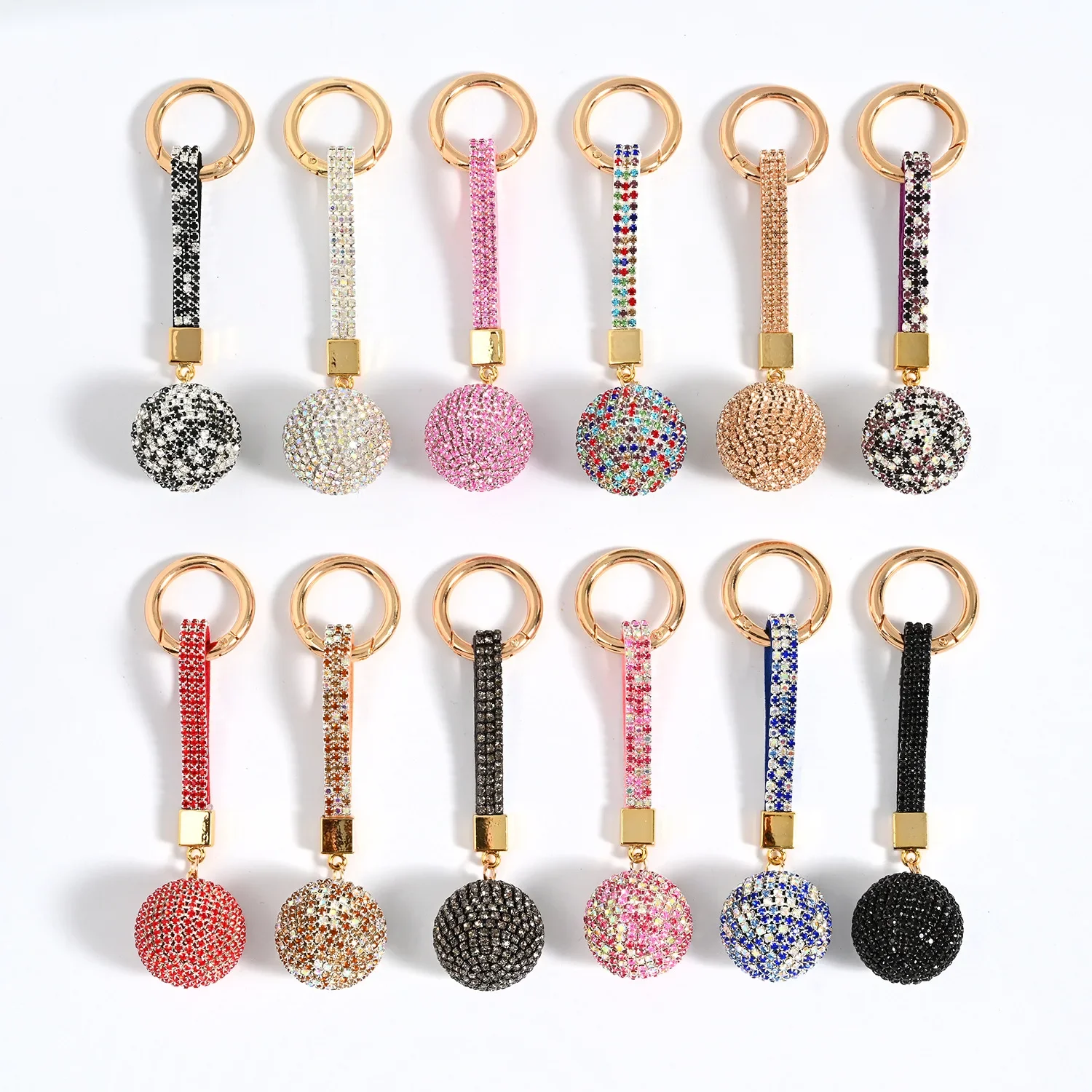 

Popular Rhinestone Claw Chain Spherical Keychain Backpack Pendant Car Keychain Pendant Earphone Cover Pendant