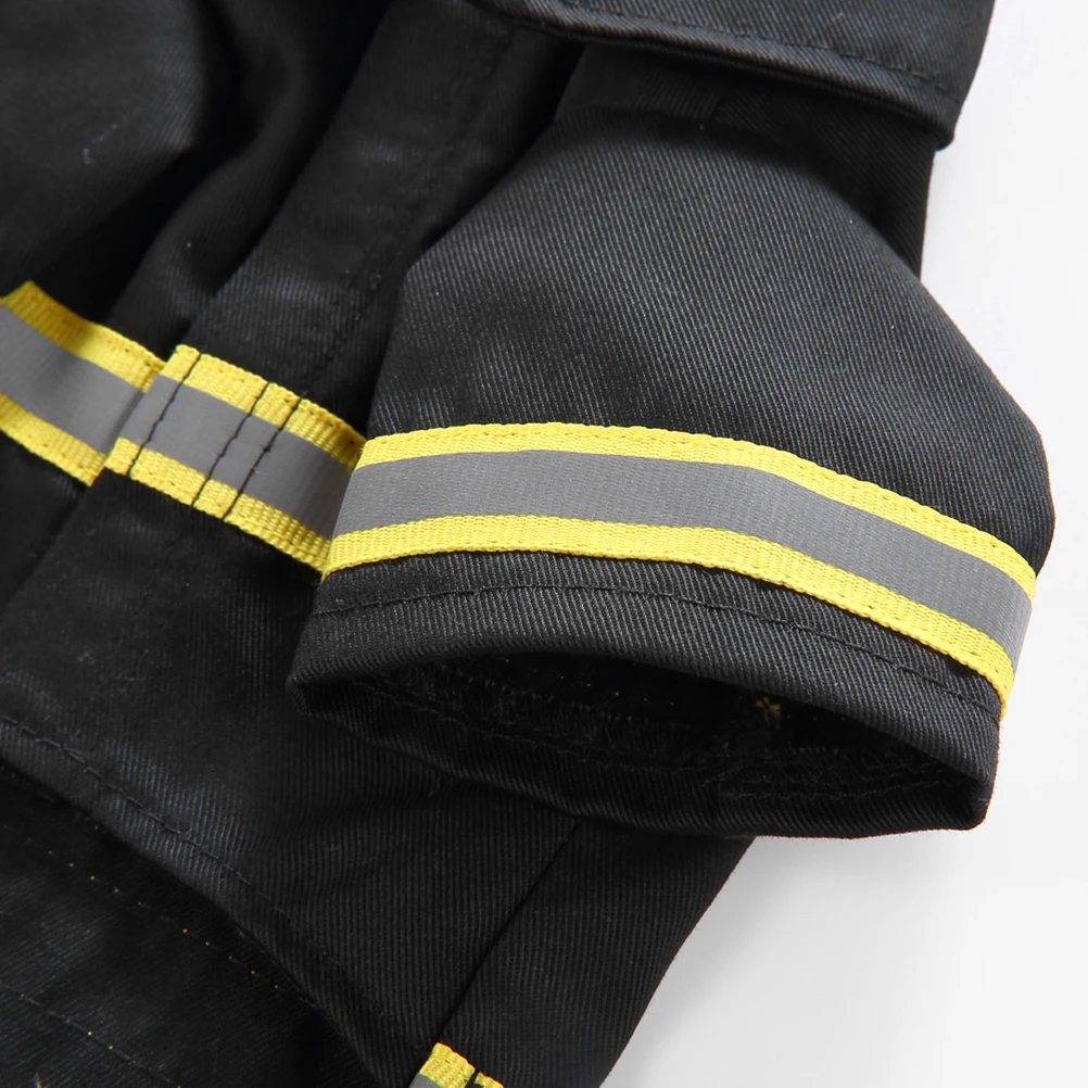 

1 set Pet Fire Suit Firefighter Uniform Dog Clothes Coats Outfits for Dogs Costume Large Size Warm Comfortable Christmas Party
