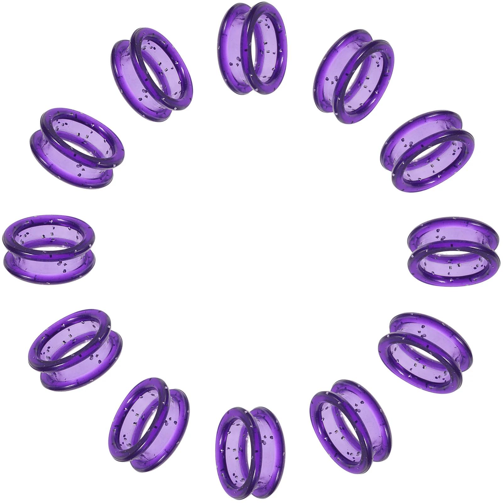 12Pcs Scissor Finger Rings Silicone Grips for Grooming Tools Precision Handling Reduced Fatigue Colorful Set for Pet Hair