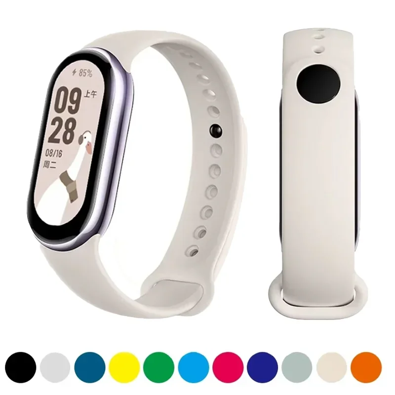 Correa de silicona para xiaomi Mi band 8, pulsera deportiva con NFC, repuesto para reloj inteligente