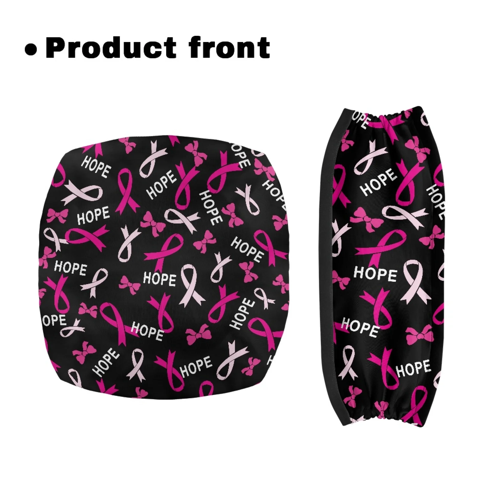 Coloranimal Universal Durable 2PCS Walker Rollator Seat Back Cover for Parents for Travel Pink Bow