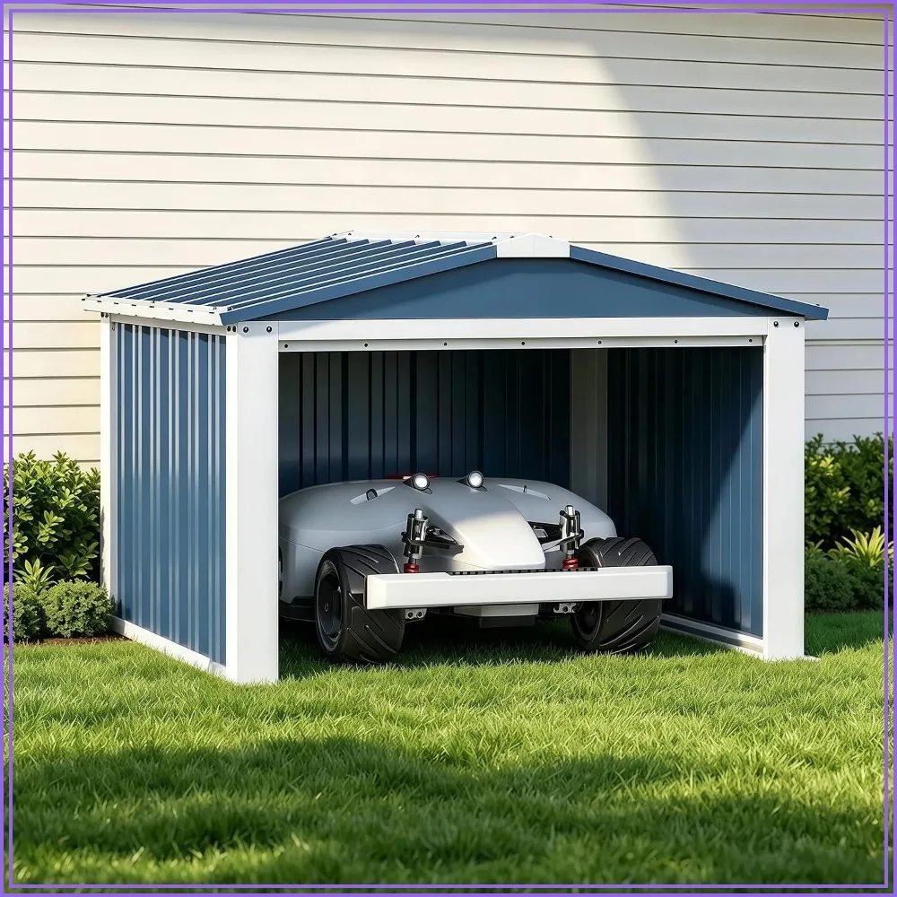 Metal Robot Mower Garage 3x3 FT Outdoor Storage Shed Cover for Lawn Mower