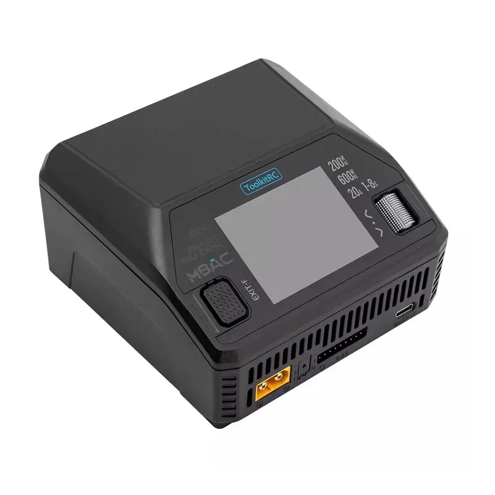 M8AC AC/DC Smart Battery Charger Discharger 600W 20A 1-8S LiPo LiHV with 65W PD Charging for RC FPV Drone Model Car