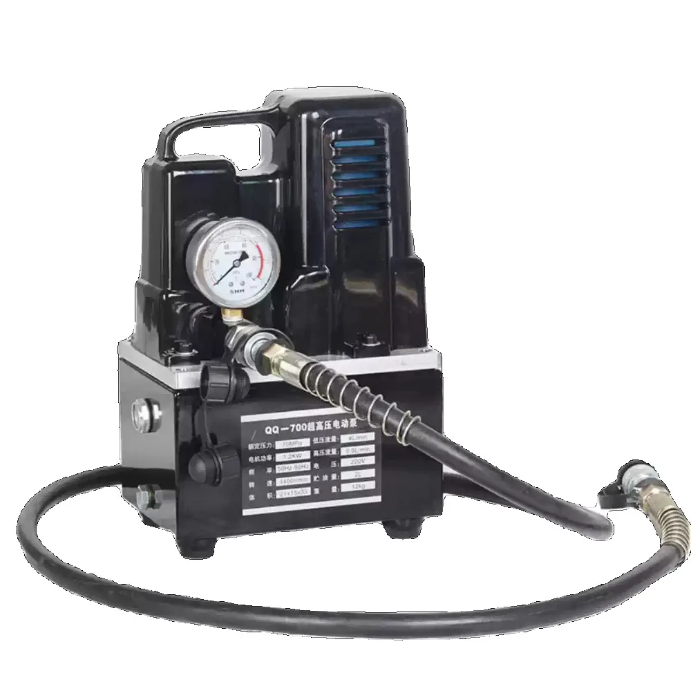 1200W 3700R/Min 70MPa Electric Hydraulic Pump Hydraulic Station With Manual & Foot Switch High Pressure Power Unit