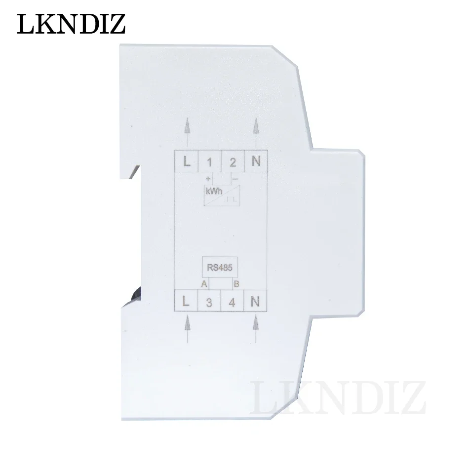 مقياس طاقة استهلاك كهربائي أحادي الطور 5 (100) شاشة Modbus-Rtu RS485 كيلووات في الساعة مع إضاءة خلفية لسكك الحديدية DIN