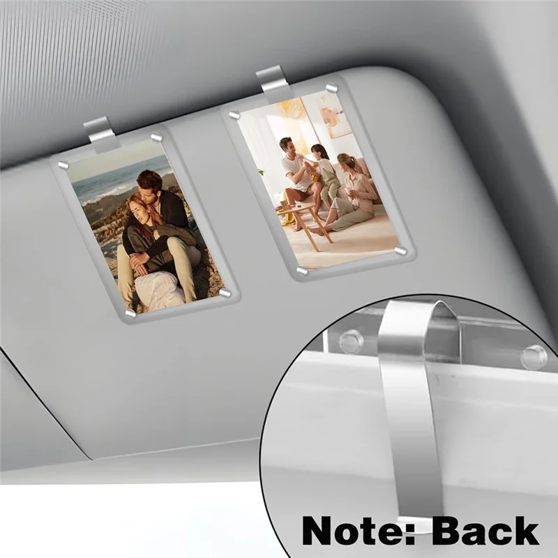 

Car Sun Visor Photo Holder, Acrylic Magnetic Personalized Photo Holder For Adding Family Or Personal Photos