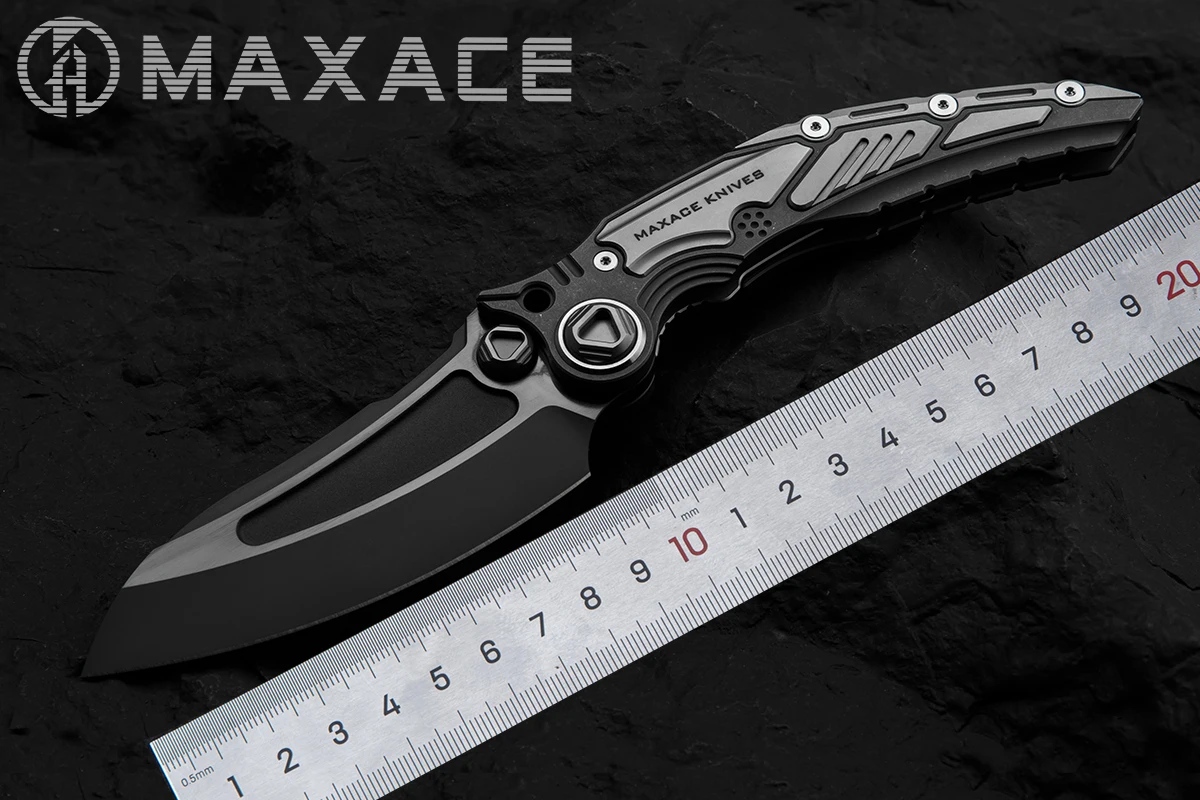 MAXACE HELA TC4 handle M390 Blade 90 Egrees