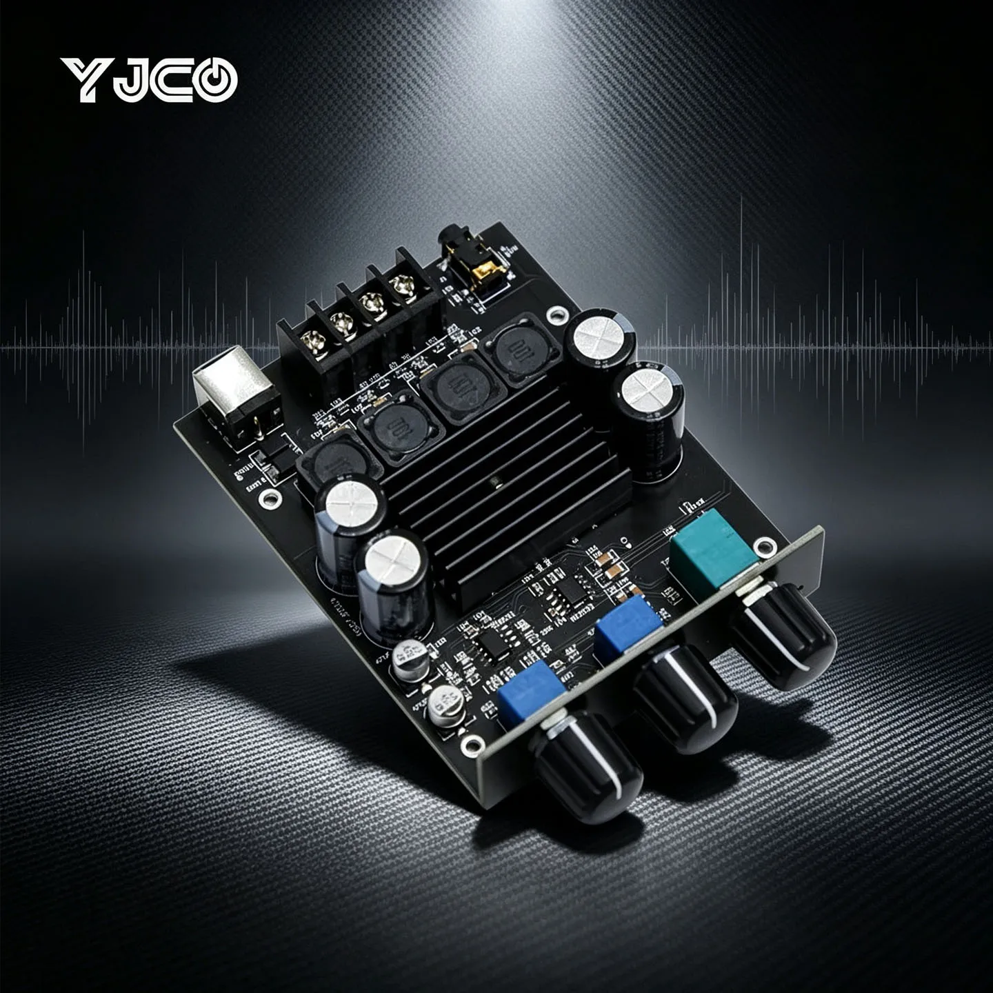 YJCO TPA3116 Dual Chip 2.0 Digital HiFi Amplifier Board 2*100W Class D Stereo Amp DC18-24V 20Hz-20KHz 50mA Quiescent Current