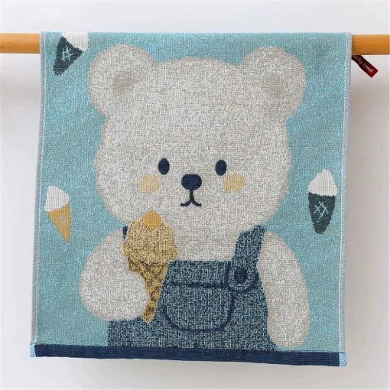 مناشف أطباق شاش قطنية كرتونية للمطبخ 35*40 سم رقيقة 4 قطع 9 أنماط