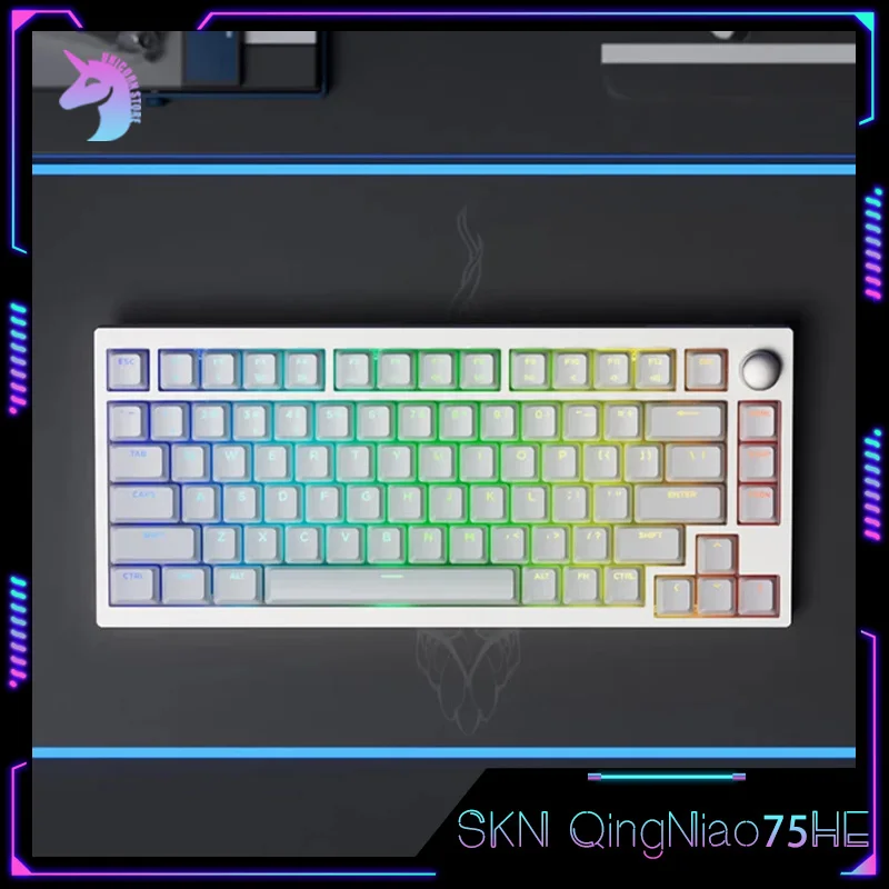 

SKN QingNiao 75HE Magnetic Switch Keyboard Three Mode Wireless Gaming Keyboard Customize RGB Gasket 81keys Hot Swap PC Gamer