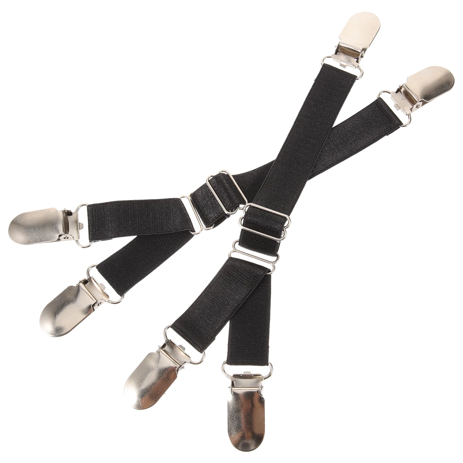 

2Pcs Men Women Sock Clamp Adjustable Shirt Stay Non-Slip Soft Comfortable Garters Buckle Lightweight Shirt Keeper