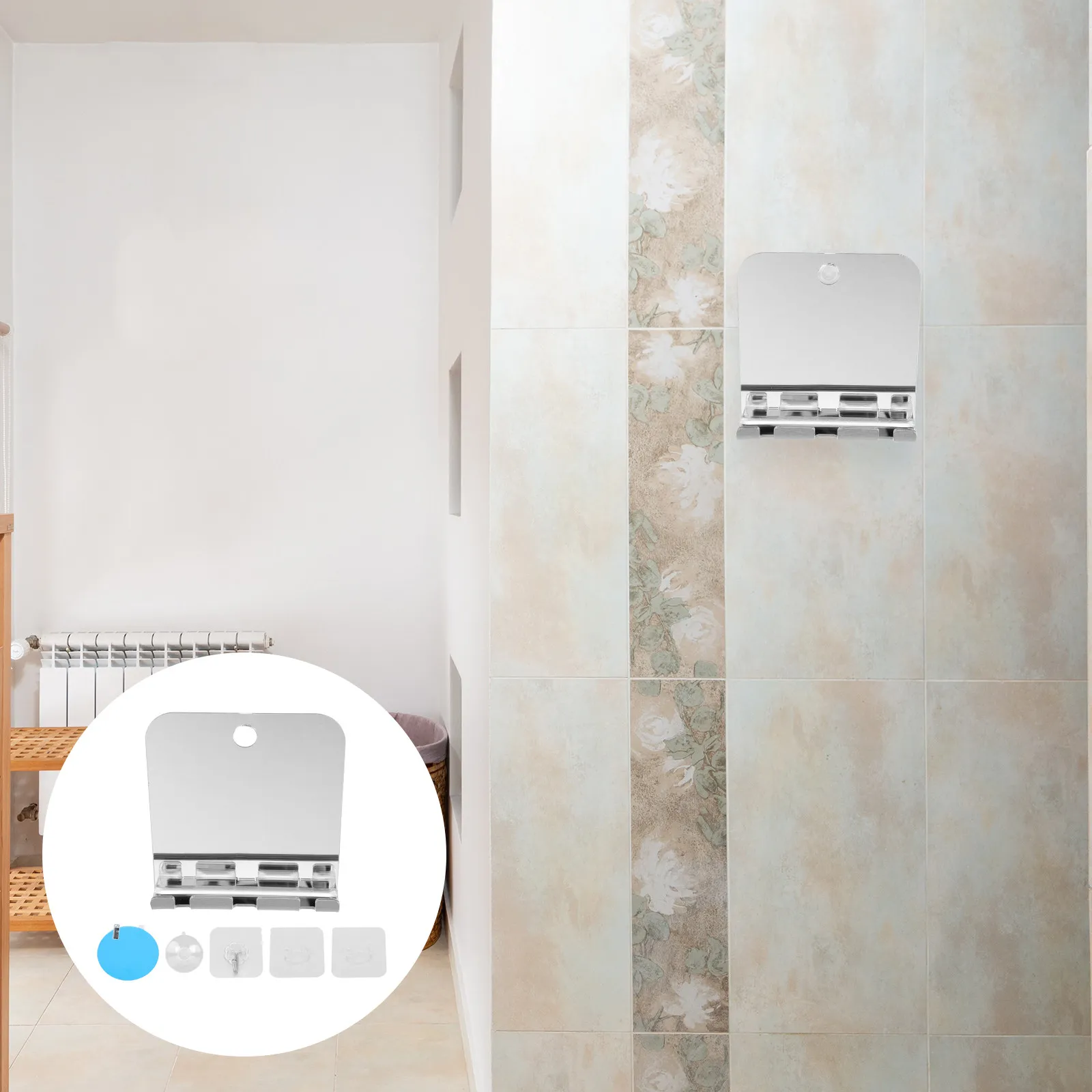 

Набор из 1 зеркала для макияжа с регулируемой яркостью, защитой от запотевания, теплым светом и сенсорным управлением, светодиодное зеркало для ванной комнаты, для путешествий