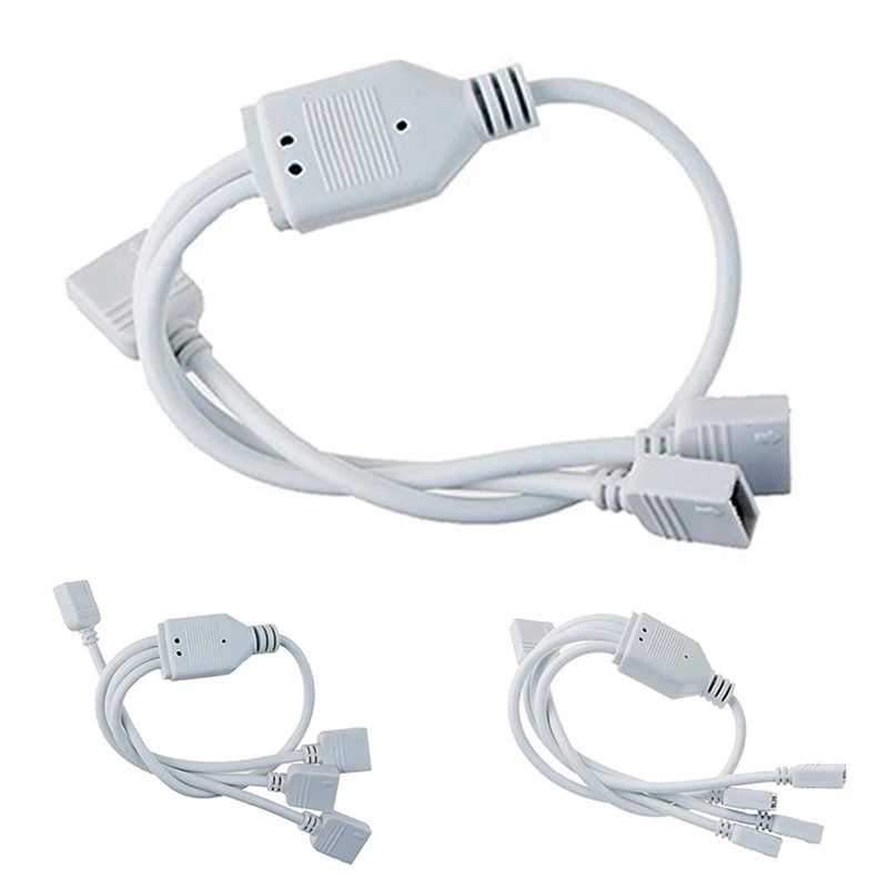 1PCS 4Pin RGB  Connector extension HUB 1 to 2 3 4 Splitter wire  extended Cable For 5050 3528 LED Strip Light