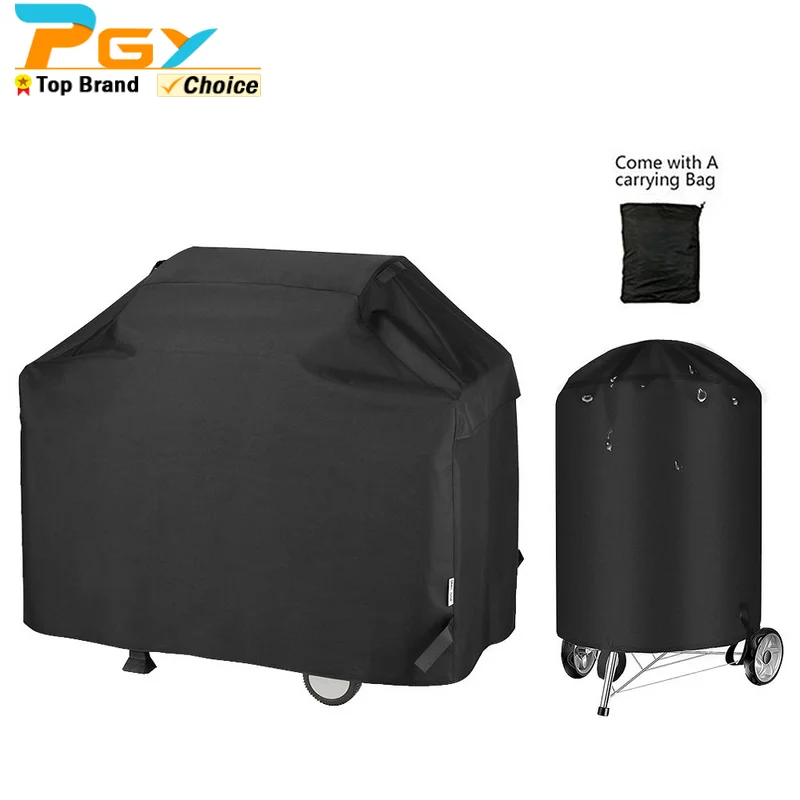 Multi=Size Heavy Duty Waterproof Gas Pizza Oven Cover with Pocket Portable Outdoor Pizza Grill Cover Oven Protection Accessories