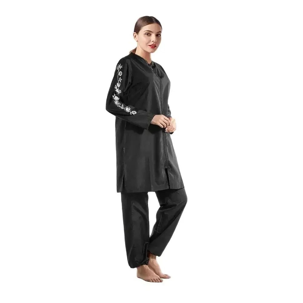 Ensembles Musulmans Modest Muslim Swimwear Women Solid Three-piece Set Plus Size Hijab Bathing Suit Burkini Femme Musulmane