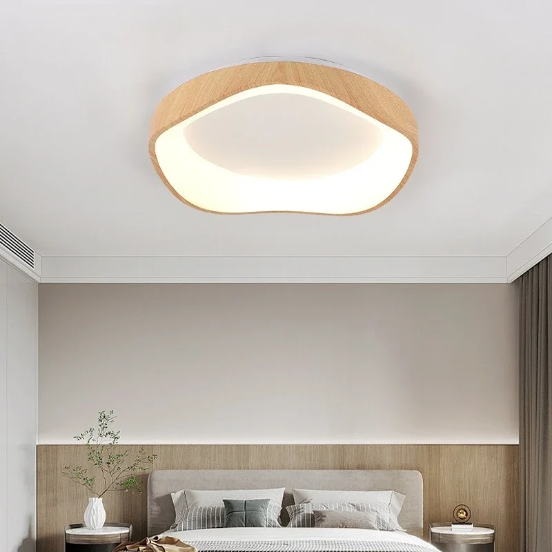 SANDYHA Nordic LED Ceiling Light Wrought Iron Lampshade Modern Bedroom Living Room Study Lighting Fixtures Simple Decoration