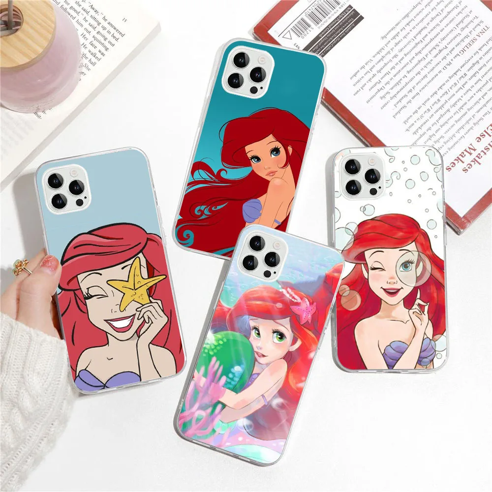 SK-69 The Little Mermaid Silicone Case For Tecno POP 4 AIR 5 5P Camon 15 16 17 17P 18 18T 18P 18i 19 Premier Neo Pro