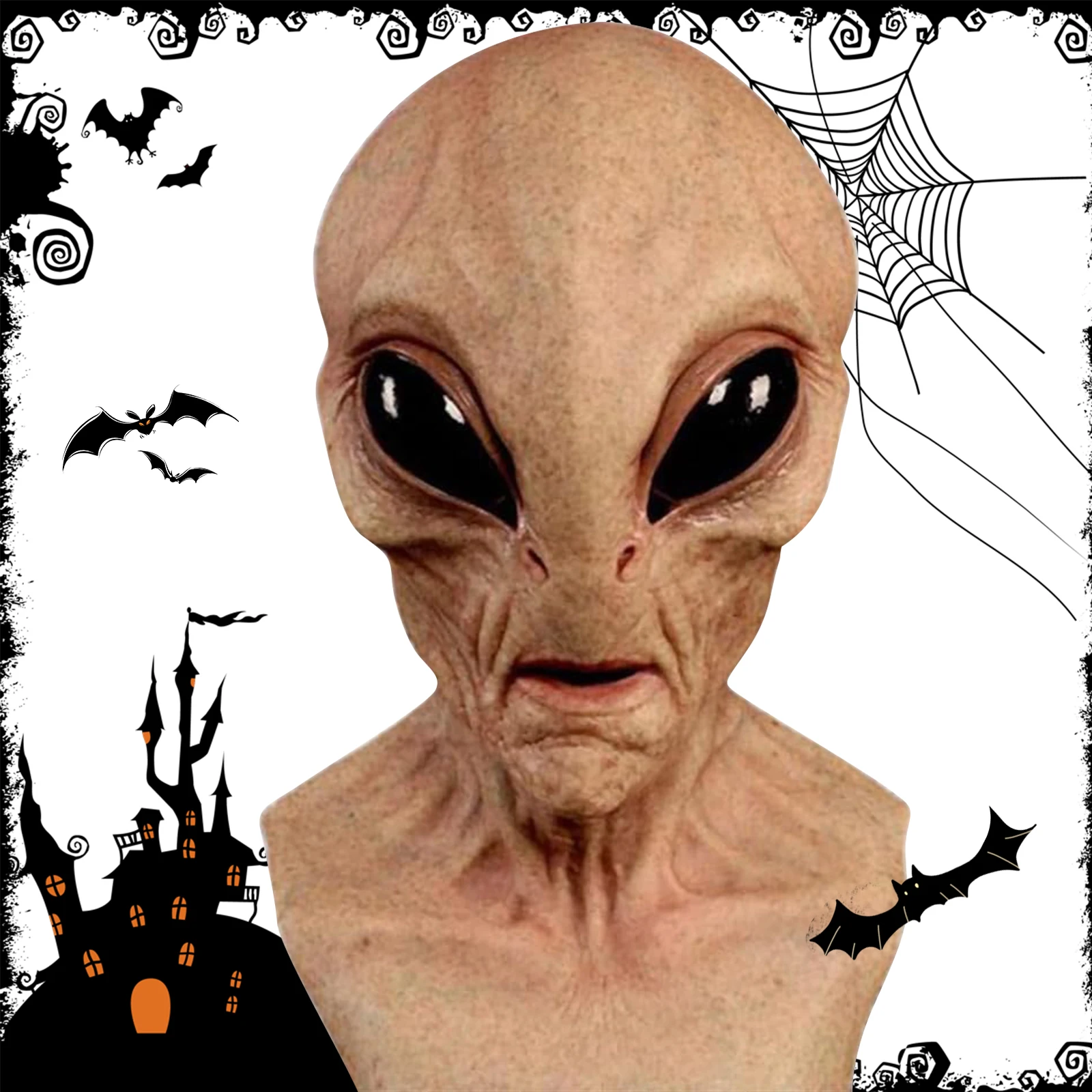 Topeng Alien Lucu, Topeng Alie - Latex Alien Mask Realistic ulasan dan harga