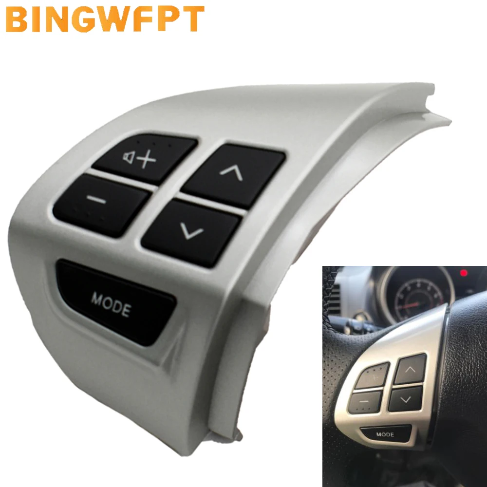 Silver Good Quality Cruise Control Switch Button Multifunction Steering Wheel Button Switch For Mitsubishi Outlander ASX 2007-12