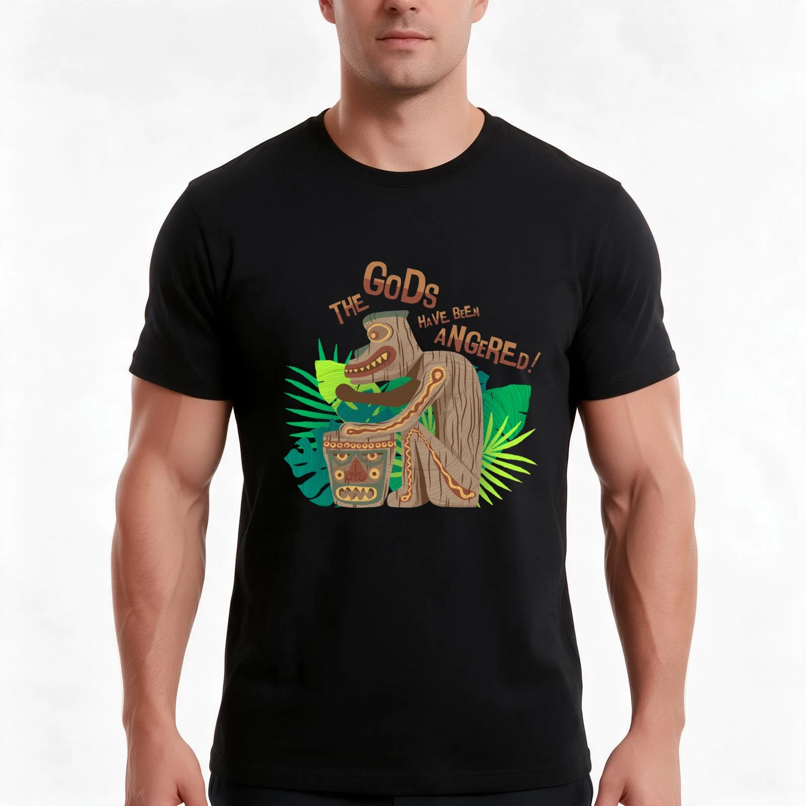 The Gods Have Been Angered! T-Shirt Summer Casual Cotton Tee, Unisex Men Women