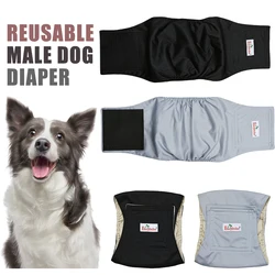 2 Pcs Pet Male Dog Diaper Washable Reusable Physiological Sanitary Pants Hight Absorbent Leak Proof Pet Dogs Pee Pant Diapers