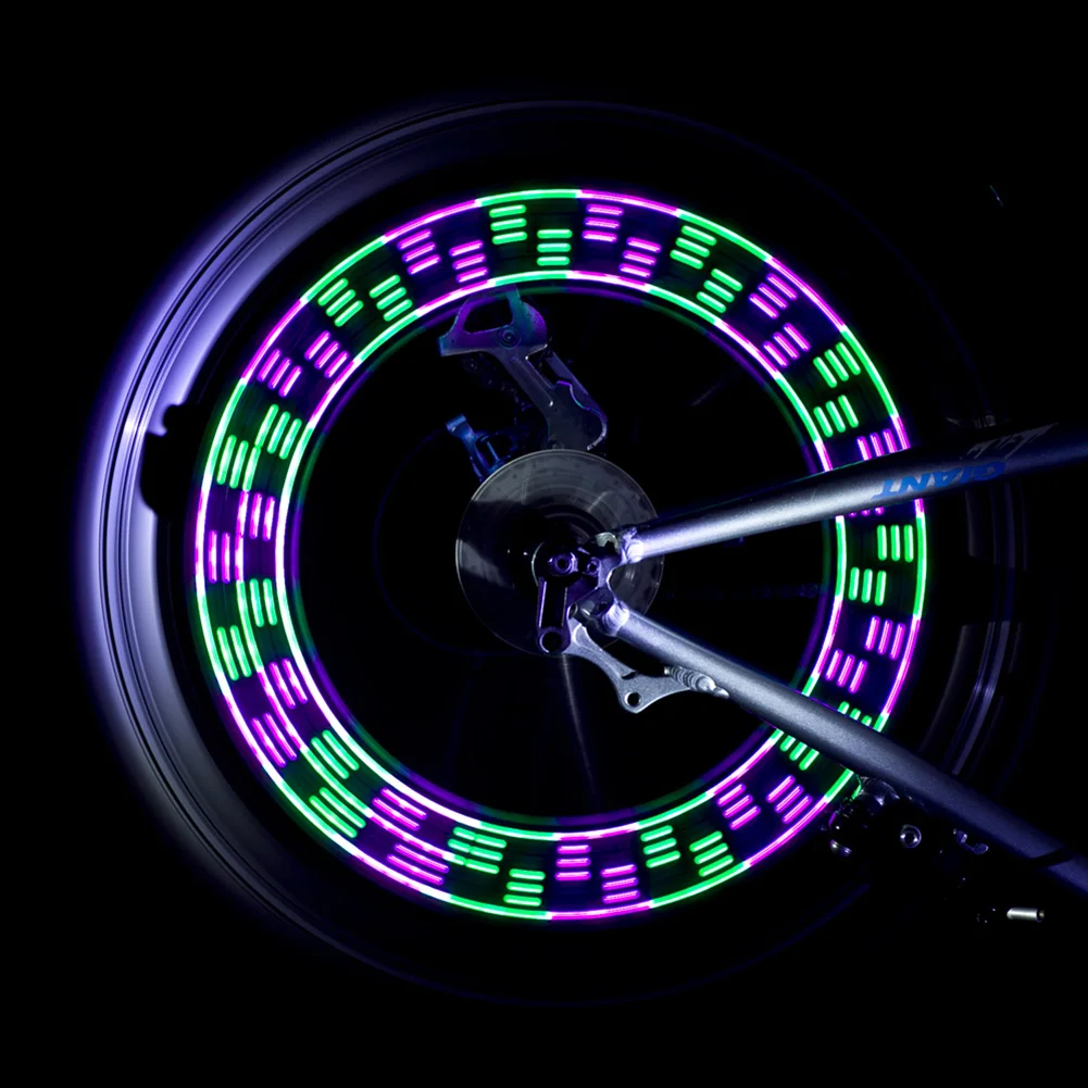 자전거 바퀴 스포크 라이트 자전거 안전 경고등 사이클링 USB 충전식 14 RGB LED 스포크 램프 자전거 액세서리