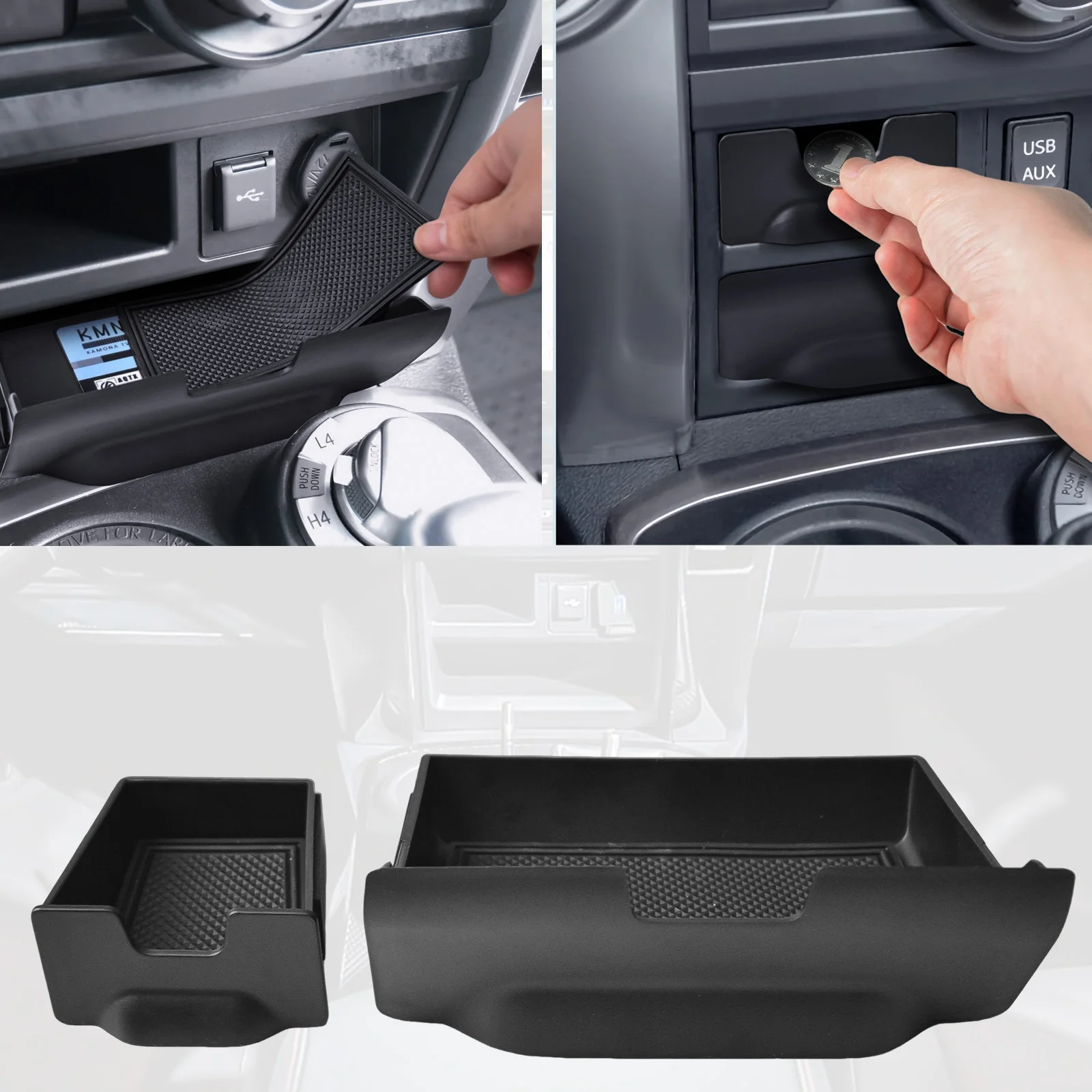 

Drawer Storage Box Center Console Organizer For Toyota 4Runner 2014-2022 2023 2024 Middle Cubbies Drawer Key Storage Box Tray