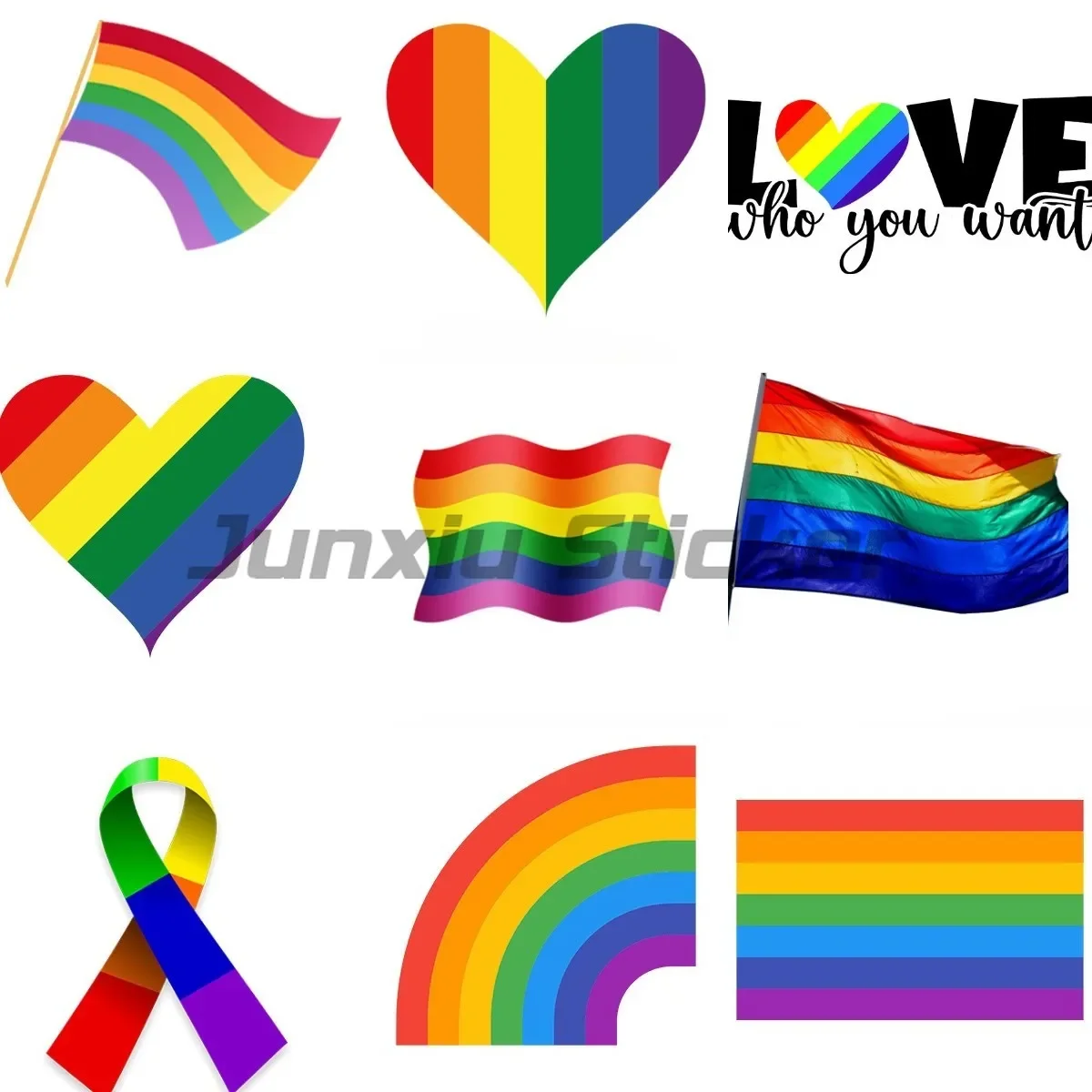 

Lesbian and Gay Rainbow Love Badge Decals Laptop Window Moto Bicycle Vinyl Laptop Door Wall Bumper Sticker Customizable