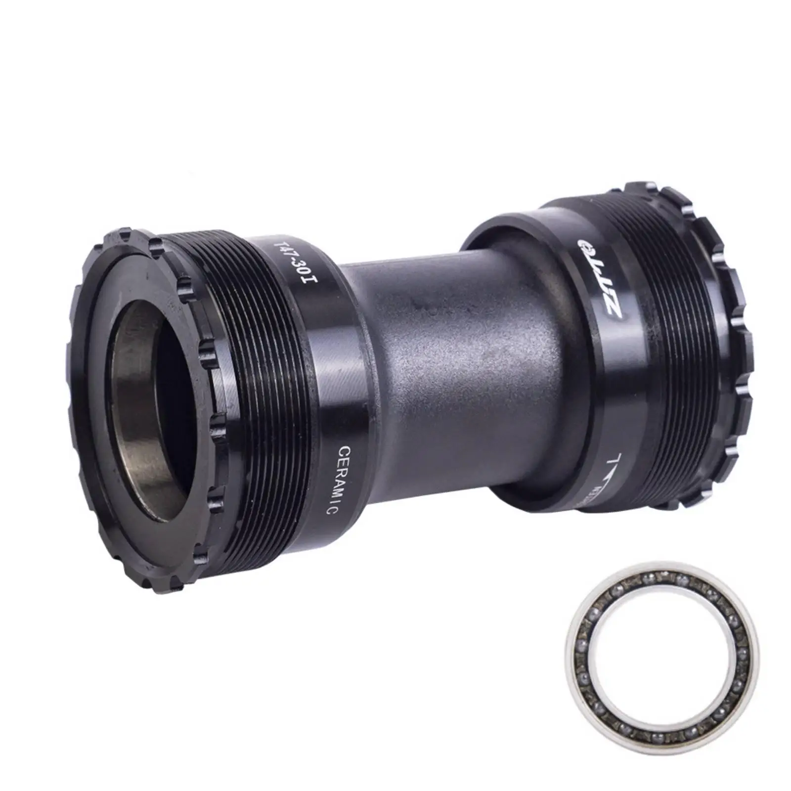 Threaded Ceramic T47 Bottom Bracket for Bicycle Crankset MTB Sealed Shell Smooth Bike Central Bearing Component