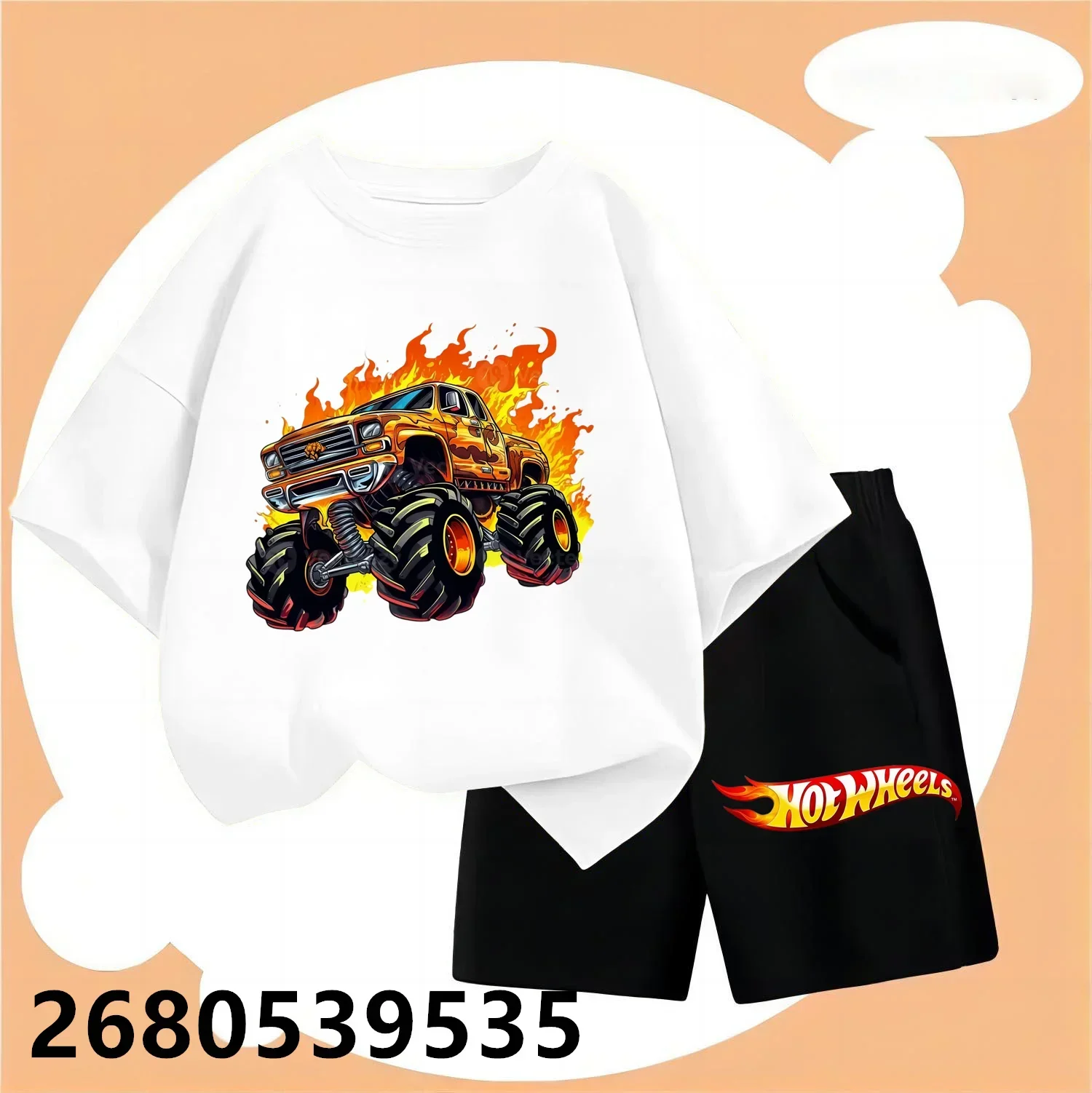 New Summer Disney Cars Children T-Shirt Set Lightning Hot Clothes Kawaii Anime Cartoons Kids Boy Girl Hip Hop T Shirt Casual Top