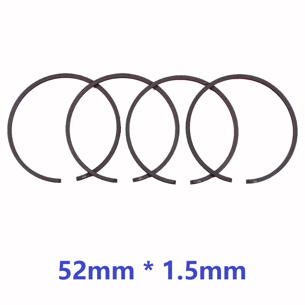 4pcs/lot 52mm * 1.5mm Piston Ring For Husqvarna 272 272XP 272K 281 282 285 480 181 Jonsered 2077 2083 Partner 7700 Chainsaw