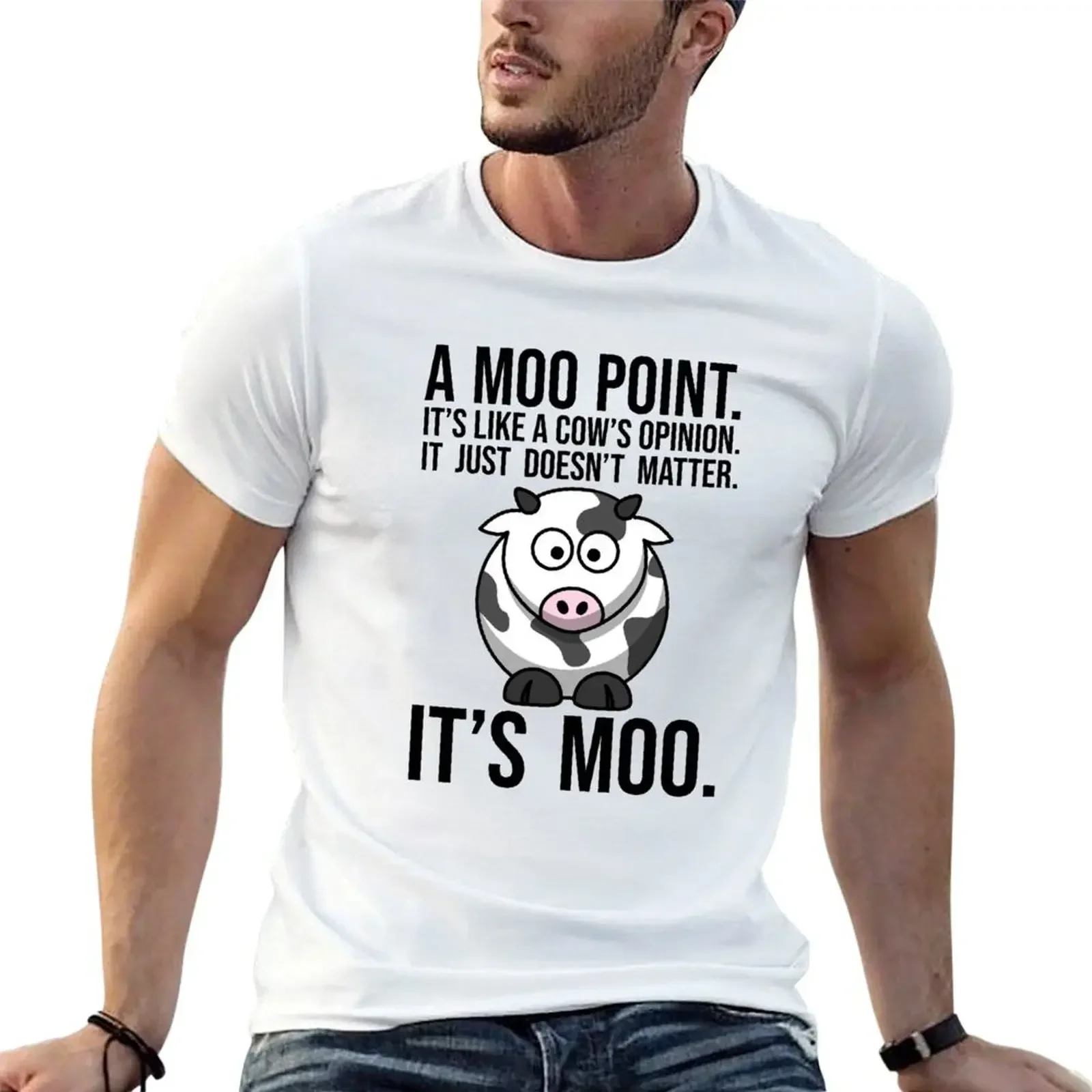 Moo Point T-Shirt plain oversized graphic tee graphic t shirts tops fruit of the loom mens t shirts