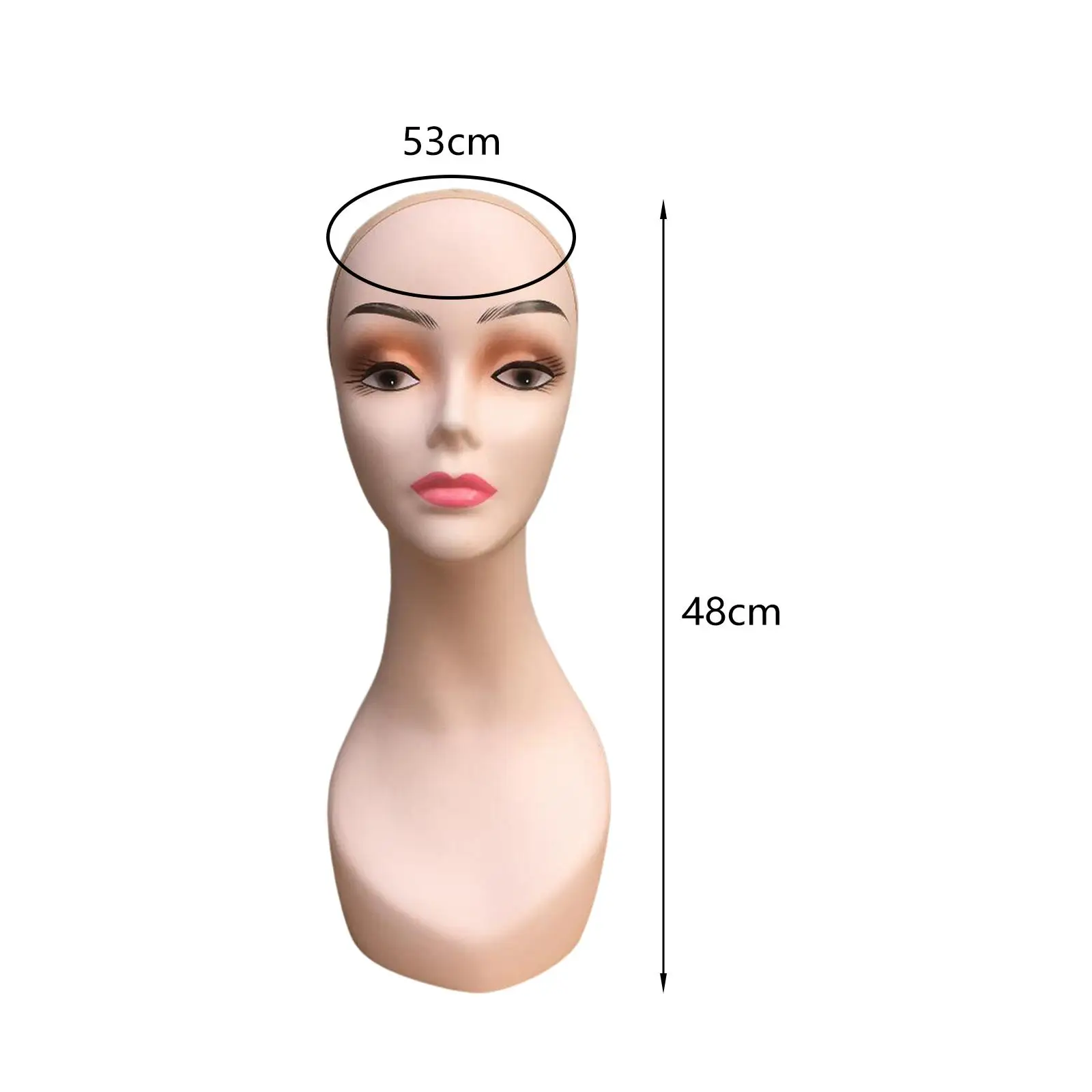 رأس عرض عارضة أزياء أنثى متينة وخفيفة الوزن لمجوهرات القلائد