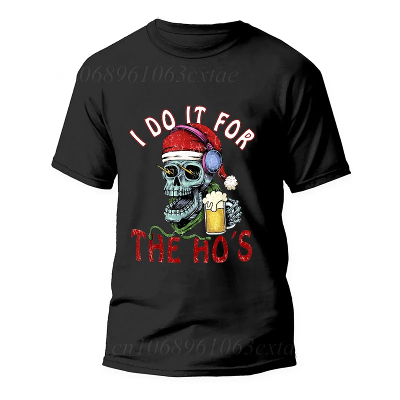 

Футболка для мужчин и женщин, одежда «I Do It for The Merry Christmas», модные летние футболки, забавная уличная футболка, топы с Новым годом