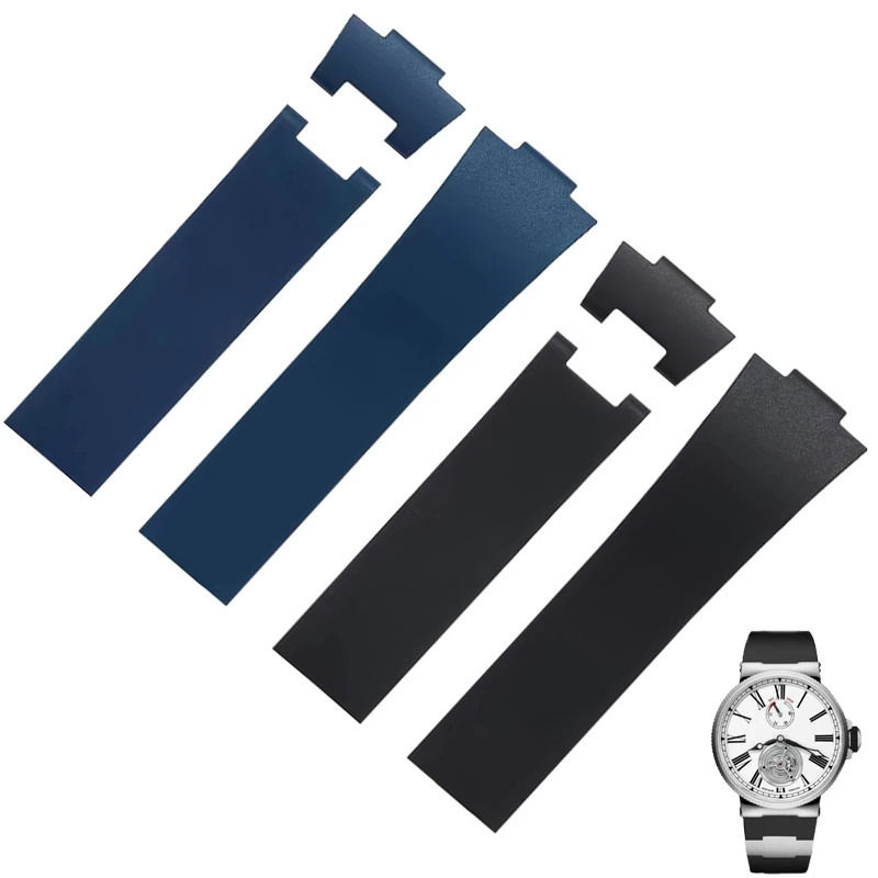 For Athens Observation Navigation 1183 Silicone Watch Strap Men's Women's Waterproof For Ulysse Nardin Rubber Watch Band 25mm