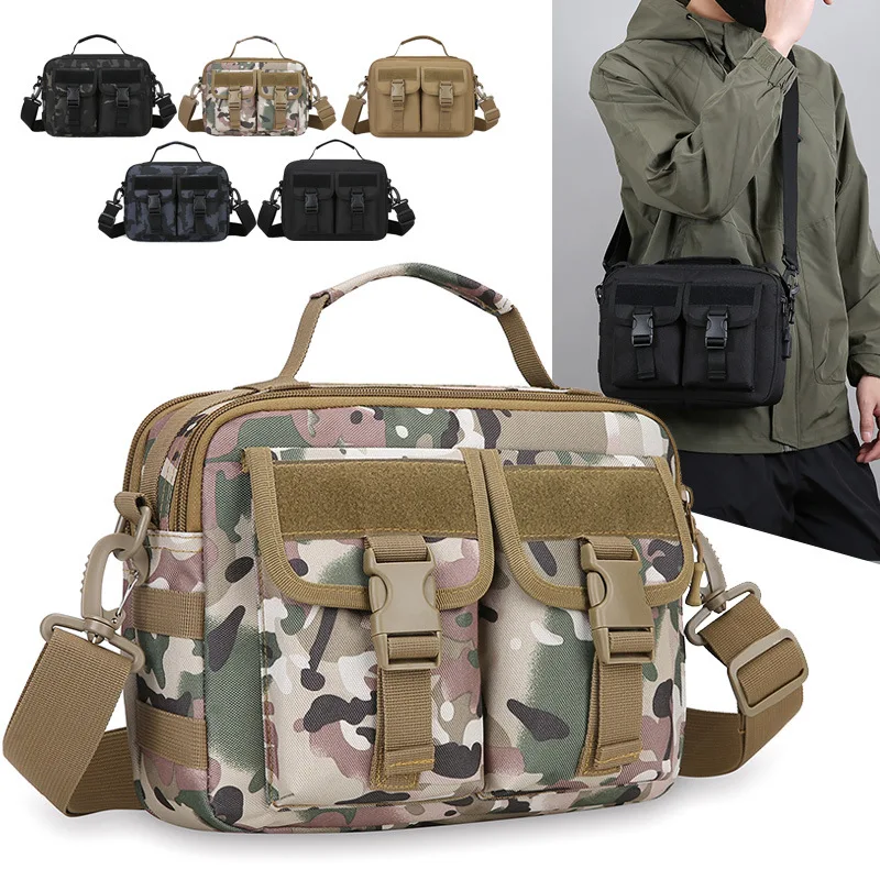 

Камуфляжная сумка через плечо для мужчин, водонепроницаемая тактическая сумка для активного отдыха, дорожная сумка для путешествий.